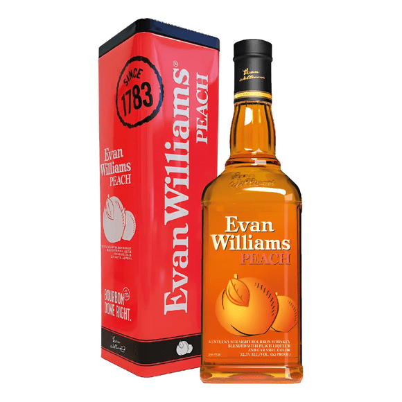 Whisky Evan Williams Peach - 750ml (estuche Metálico)