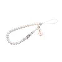 Magideal - Cadena Elegante Con Cuentas Para Teléfono Para Mujer: Cordón Decorativo Para Teléfono Móvil Blanco