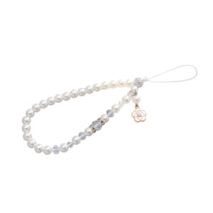 Magideal - Cadena Elegante Con Cuentas Para Teléfono Para Mujer: Cordón Decorativo Para Teléfono Móvil Blanco