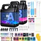 thumbnail image 1 of Kit de resina epoxi KISREL, 2400 ml, transparente, con 15 pigmentos y 15 micas, 1 of 7