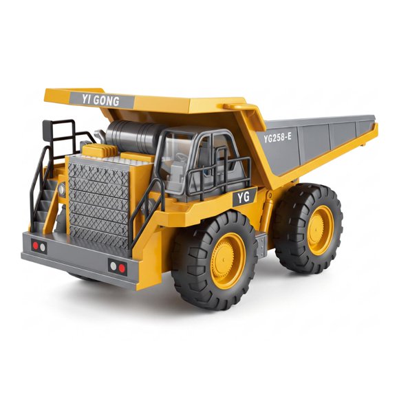 Máquinas De Construcción Control Remoto Metal Recargables Rc naranja Tolva