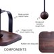 thumbnail image 4 of Porta servilletas Celestree de madera 17 cm a prueba de viento para mesa, 4 of 9