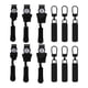thumbnail image 4 of 12x Kit de reparación de cremalleras, pieza de repuesto de cremallera metálica, universal extraíble, para sujetadores de ropa, botas, mochilas, chaque, 4 of 5