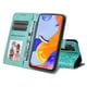 thumbnail image 5 of Funda tipo cartera FOXDOCK para Xiaomi Redmi Note 11 Pro 4G/5G , diseño girasol en relieve, cuero PU, cierre magnético, soporte y tarjetero, 5 of 5
