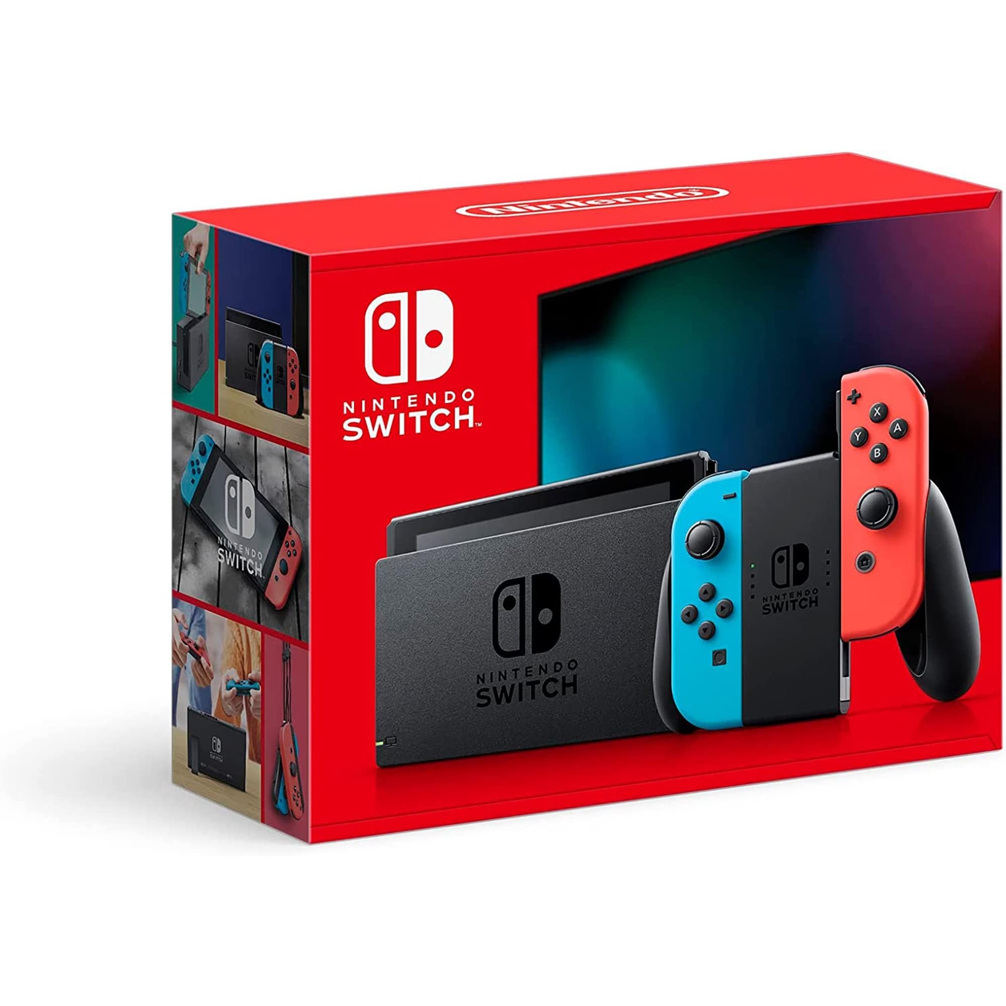 Nintendo Switch Nintendo Con Pantalla Lcd Joy‑con De 6,2 Pulgadas En Azul Neón Y Rojo Neón