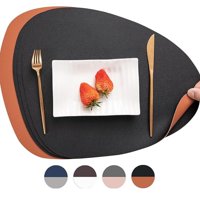 Aura Zeus - Set 4 Individuales Ecocuero Impermeables Antimanchas Reversibles