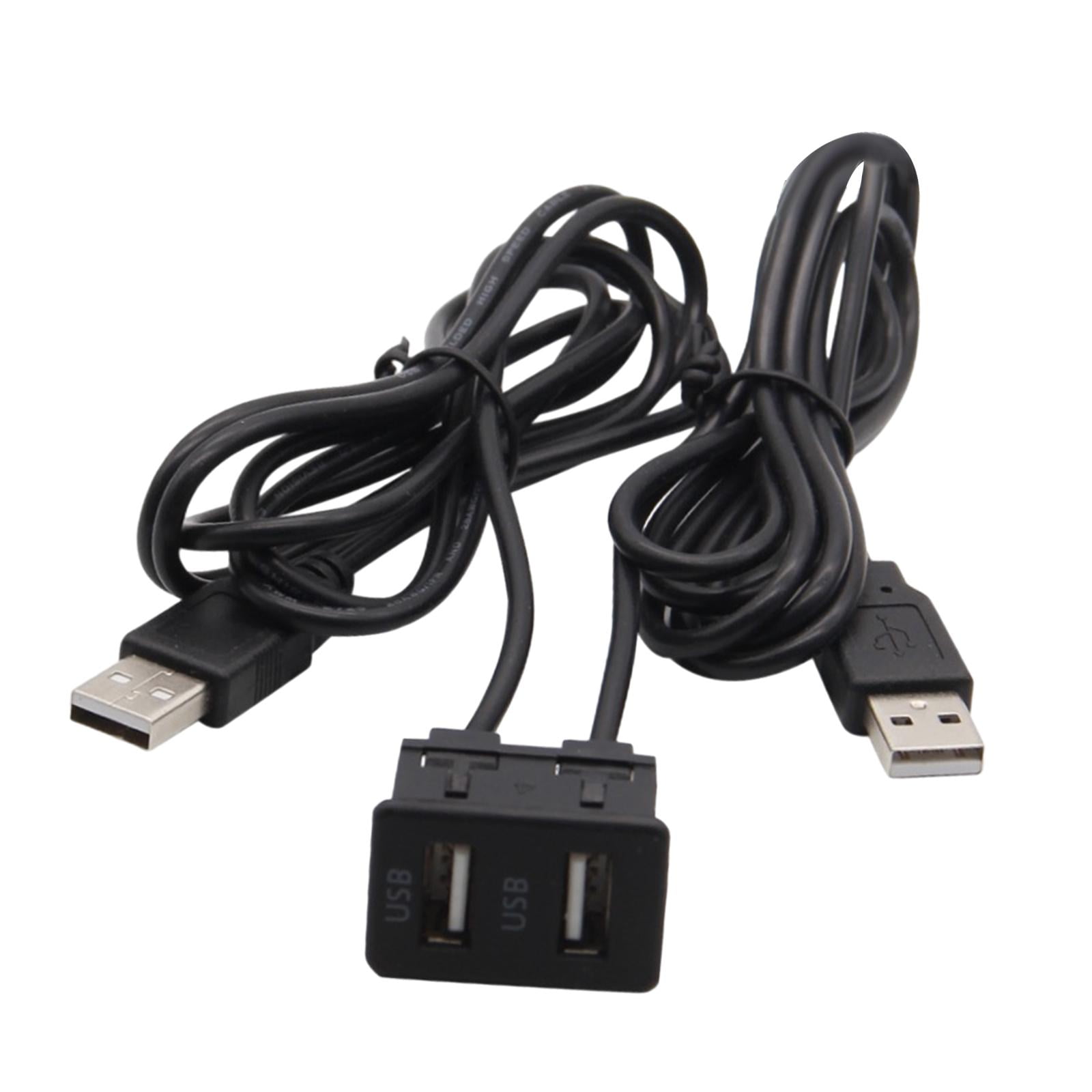 Bothyi - Cable De Extensión Usb Para Montaje Empotrado En Tablero De Coche, Panel De Tablero, Cable De Extensión Usb, Puerto Usb Dual