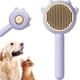 thumbnail image 1 of Cepillo para peinar mascotas, autolimpiable, para gatos, con liberación de pelo, para la caída y el aseo, profesional para depilación y masaje (morado), 1 of 7