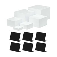 Magideal - 6 Cajas De Acrílico Para Exhibición De Alimentos, Expositores, Soportes Para Cupcakes, Soportes De Buffet Para Alimentos, Figuras De Acción, Muñecas,