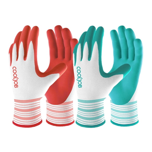Guantes de jardinería COOLJOB, 6 pares, recubiertos de goma, talla grande