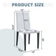 thumbnail image 3 of Set of 4 White PU Dining Chairs 35.4" High, 18.5" Ergonomic Backrest, 17"×16" Sponge Seat, Perfect for Dining Room, Home Office & Living Space, Stylish & Comfortable.Black Metal Leg., 3 of 3