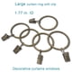 thumbnail image 4 of Anillos para cortinas WeekSeight, paquete de 40 unidades, color bronce con clips, 4,5 cm de profundidad, 4 of 7