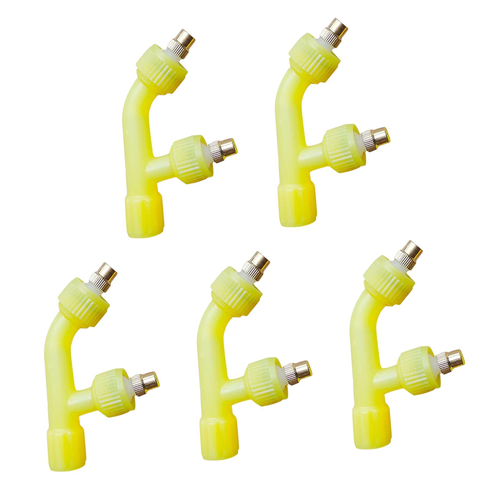Magideal - Boquilla Ajustable De 5 Uds., Boquilla De Atomización Agrícola, Accesorios De Boquilla De Pulverizador De Latón Multiusos Para Refrigeración De Techo, 2 Agujeros