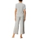 thumbnail image 3 of INSPIRE CHIC Conjunto de Pijama de Mujer Acanalado de Manga Corta Modal con Puños Volantes y Pantalones de Descanso Suaves S Gris, 3 of 5