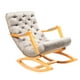 thumbnail image 3 of Silla Mecedora Capitone Gris Felpa, 3 of 3