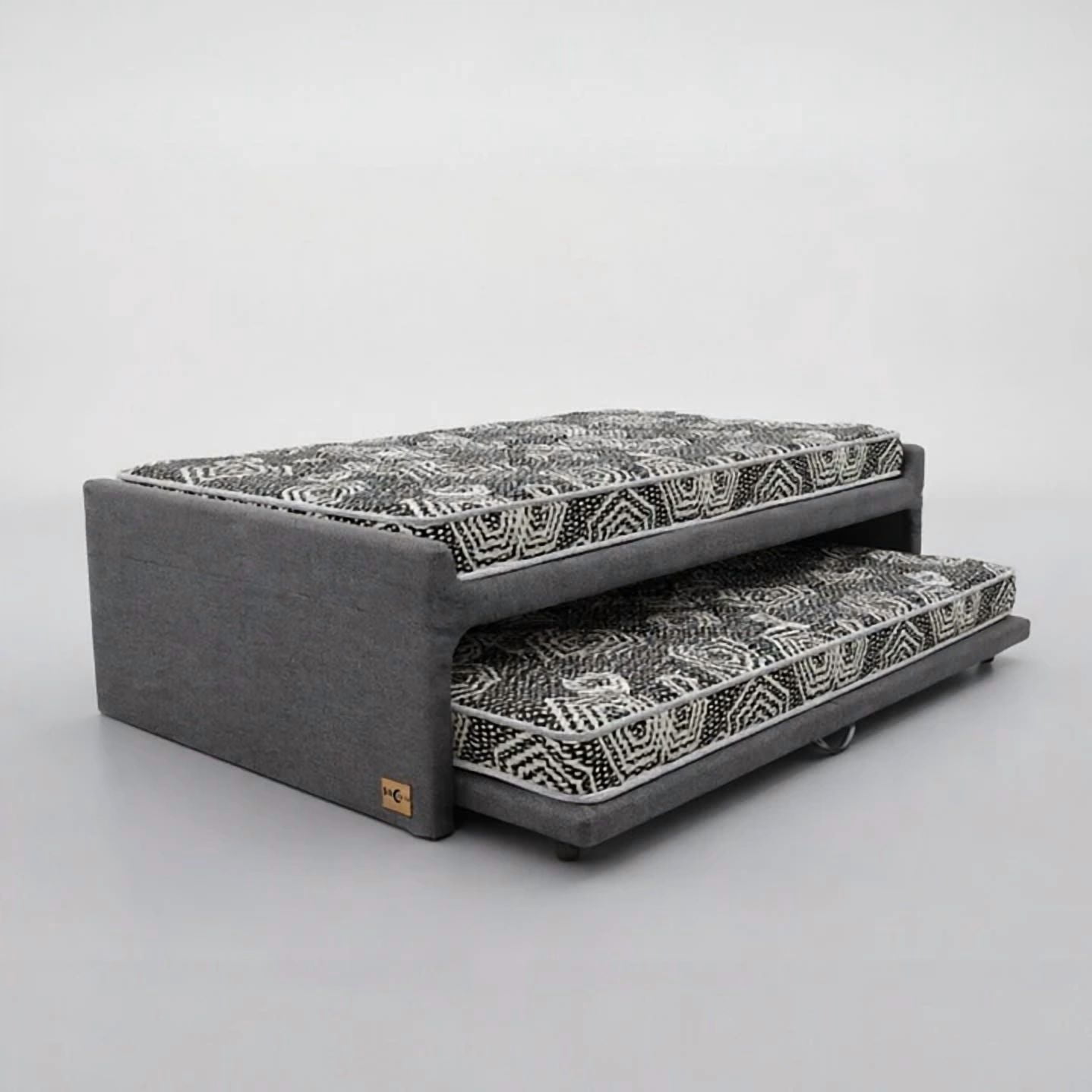 Bloccare - Cama Nido 1.5 Plaza 190 Cm Arriba Y Abajo Colchón Ideal Rueda Divan Gris