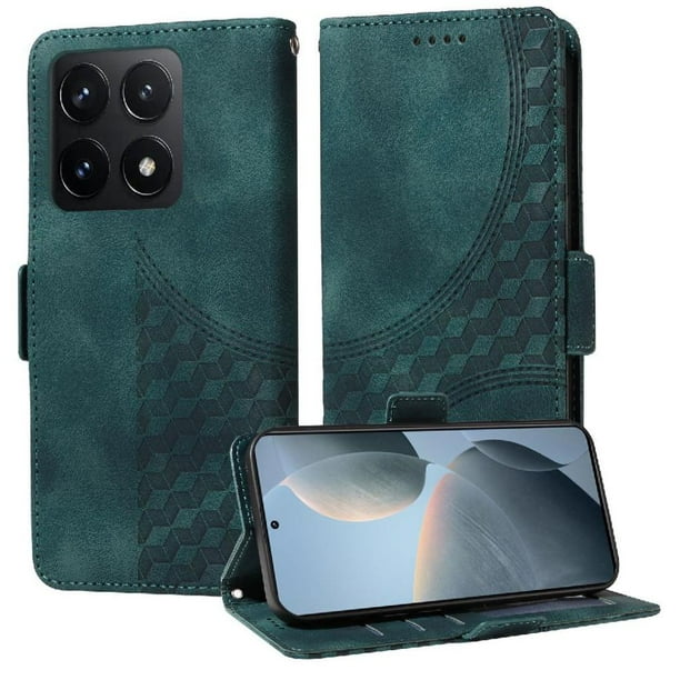 Carcasa FOXDOCK Xiaomi 14T Pro de cuero PU, diseño acolchado clásico, protección contra caídas y rayones