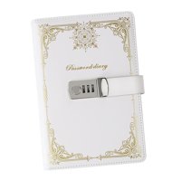 Bothyi - Diario Con Candado Diario Personal Resistente Con Candado Con Contraseña Para Oficina En Casa, Color Blanco