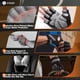 thumbnail image 4 of Guantes de entrenamiento SIMARI acolchados para levantamiento de pesas, sin dedos, negros, 4 of 5