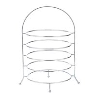 Bothyi - Exhibición De Postres, Exhibición De Dulces De Frutas De Varios Niveles Para Mesa De Aniversario De Cocina, 5 Capas Argent