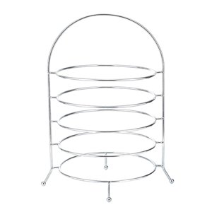 Bothyi - Exhibición De Postres, Exhibición De Dulces De Frutas De Varios Niveles Para Mesa De Aniversario De Cocina, 5 Capas Argent