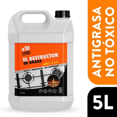 Desengrasante Adclean 5 Litros Recarga Destructor De Grasa