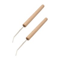 Magideal - 2 Piezas De Ganchos De Ganchillo, Ganchos De Aguja, Bufandas, Mango De Madera, Herramienta De Ganchillo Para Tejer Sombreros, Juguetes Hechos A Mano,