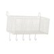 thumbnail image 3 of Cesta De Almacenamiento Colgante Para Mesita De Noche, Organizador Colgante Para Dormitorio, Barandillas De Cama De Hotel, L Con Ganchos, Color Blanco, 3 of 5