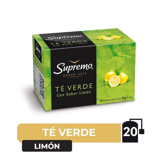 Té Verde Con Limón Caja 40 g Supremo