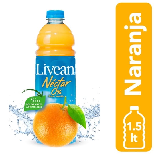 Néctar Sabor Naranja Botella 1,5 L Livean