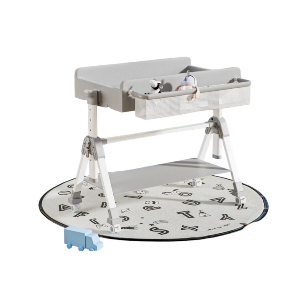 Mudador De Pañales Plegable 3 En 1 Lubabycas Gris