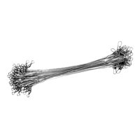 Magideal - 100 Piezas De Líder De Pesca, Aparejos De Pesca, Resistentes Con Eslabones Giratorios, Línea De Pesca Con Alambre, Líder De Alambre, Para Agua Dulce Y Salada 10Cm