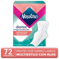 Protectores Diarios Largos Con Alas Multiestilo 72 Un Nosotras