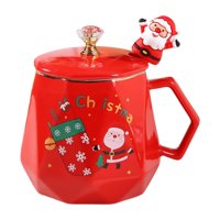 Bothyi - Taza De Café Navideña, Taza Para Beber, Tazas De Agua Reutilizables Para La Cocina Del Restaurante, Color Rojo