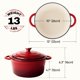 thumbnail image 4 of Cacerola Holandesa Fijinhom 6 L Rojo antiadherente de hierro fundido esmaltado, 4 of 7