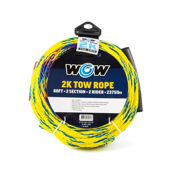 Cuerda de remolque WOW Sports 2K de 18 m con mango flotante tratado ضد UV