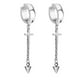 thumbnail image 5 of Pendientes Cruzados Con Clip De Oreja Sin Piercing Estilo Punk Rock De 2 Piezas 64 Mm Plateado, 5 of 5