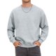 thumbnail image 1 of Sudadera casual de gimnasio de manga larga con cuello redondo y color sólido para hombre S Gris, 1 of 6