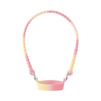 Magideal - Asa Para Botella De Agua, Correa Para Botella De Agua, Portátil, De Silicona Suave, Elástica, Aislante, Cuerda Para Deportes Al Aire Libre Y Camping. Rosa Y Amarillo