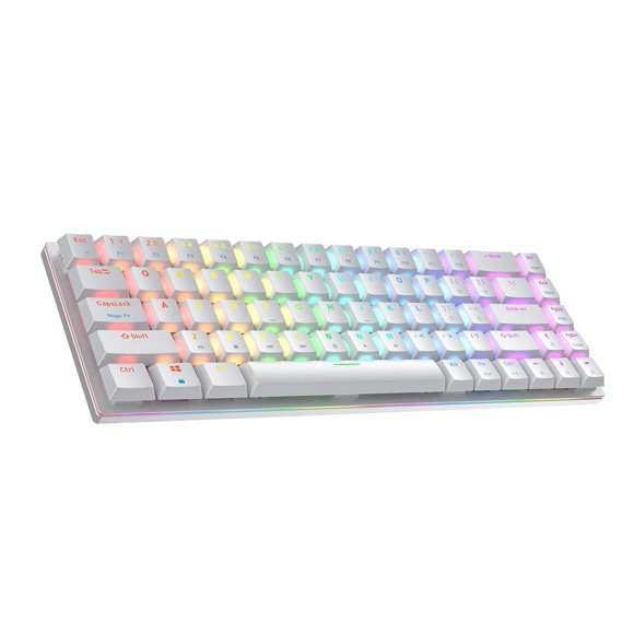 Teclado Ranked Guardian 68 teclas RGB intercambiable en caliente blanco