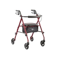Rollator Walker Medline Superlight Plegable De Aluminio Rojo