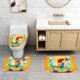 thumbnail image 2 of Juego de 3 Alfombras de Baño de Terciopelo Coral Desmarcar Pollo Interrumpido, 2 of 6