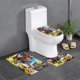 thumbnail image 1 of Undertale Juego de 3 alfombras de baño de coral fleece: tapete de baño + alfombra de inodoro en forma de U + funda de tapa de inodoro en forma de O, 1 of 6
