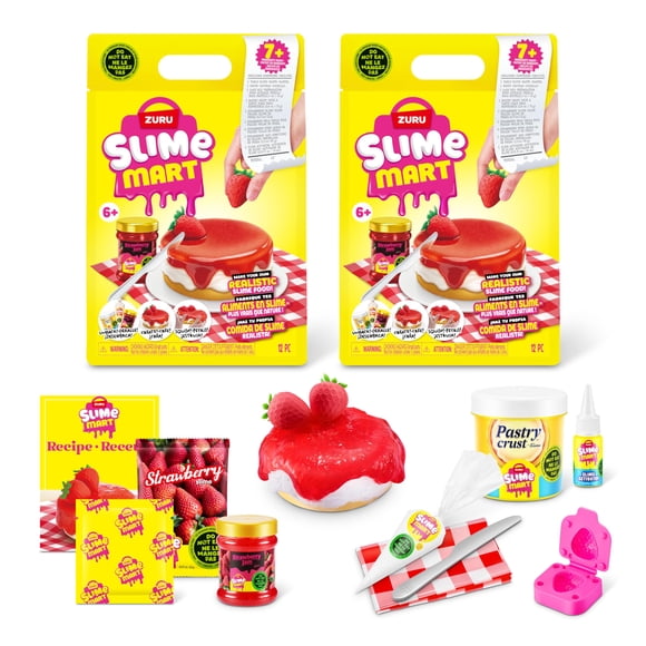 Juguete de slime Slime Mart ZURU Pack de 2: Cheesecake de fresa