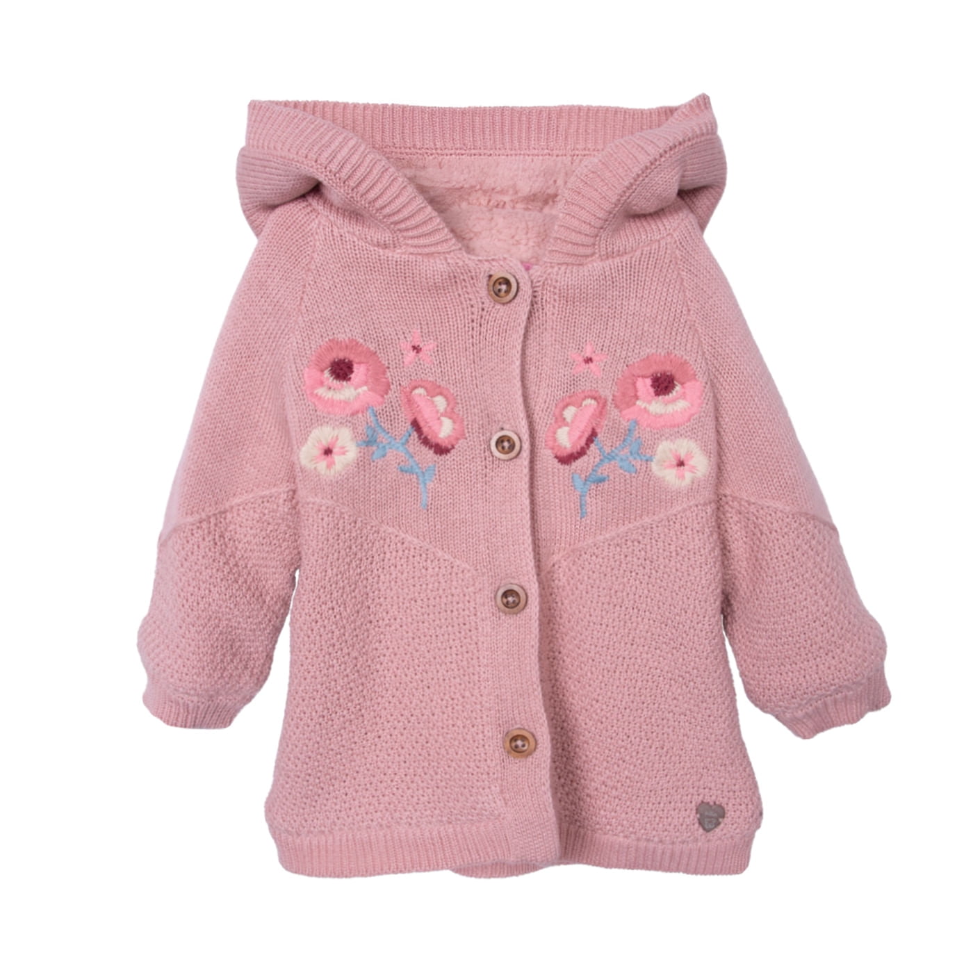 Pillin - Chaleco Bebé Niña Forrado Coral Fleece Con Gorro Rosado