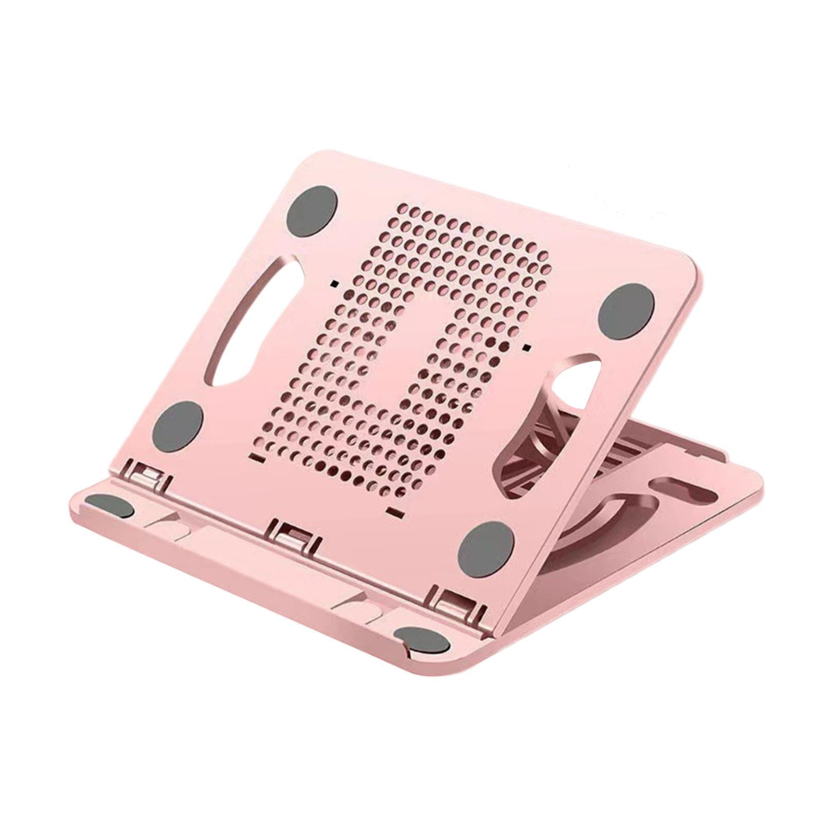 Bothyi - Base Plegable Ajustable Para Portátil, 8 Posiciones, Para Escritorio, Dormitorio, Sala De Estar, Color Rosa