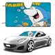 thumbnail image 1 of Jabberjaw Parasol para Parabrisas Delantero Protector Plegable, Visera Solar para Auto Bloquea Rayos UV Mantiene tu Vehículo Fresco 130cm*70cm, 1 of 6