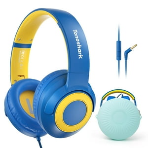 Auriculares Con Cable Para Niños Tonoshark Con Límite De Volumen De Micrófono