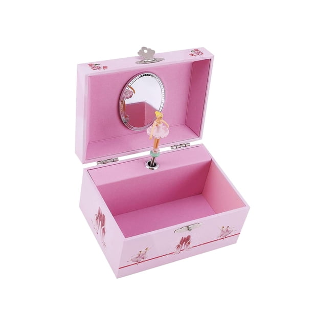 Caja de música para almacenamiento de joyas, caja portátil para pendientes, collar, caja de música de Ballet de baile, multifunción para pulsera de mu