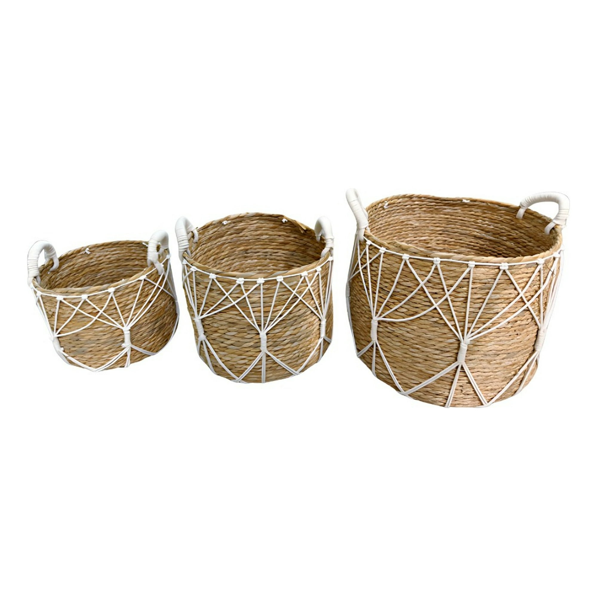 Genérico - Set 3 Canastos Almacenamiento Natural Decorativos Hogar Jhn